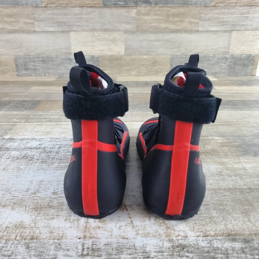 Level Six Creek 2.0 Mens Sz 7 Neoprene Boots Black Red Mid Top Water Sport